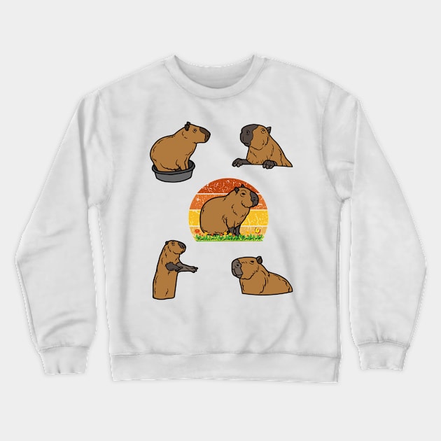 Capybara Crewneck Sweatshirt by DewaJassin